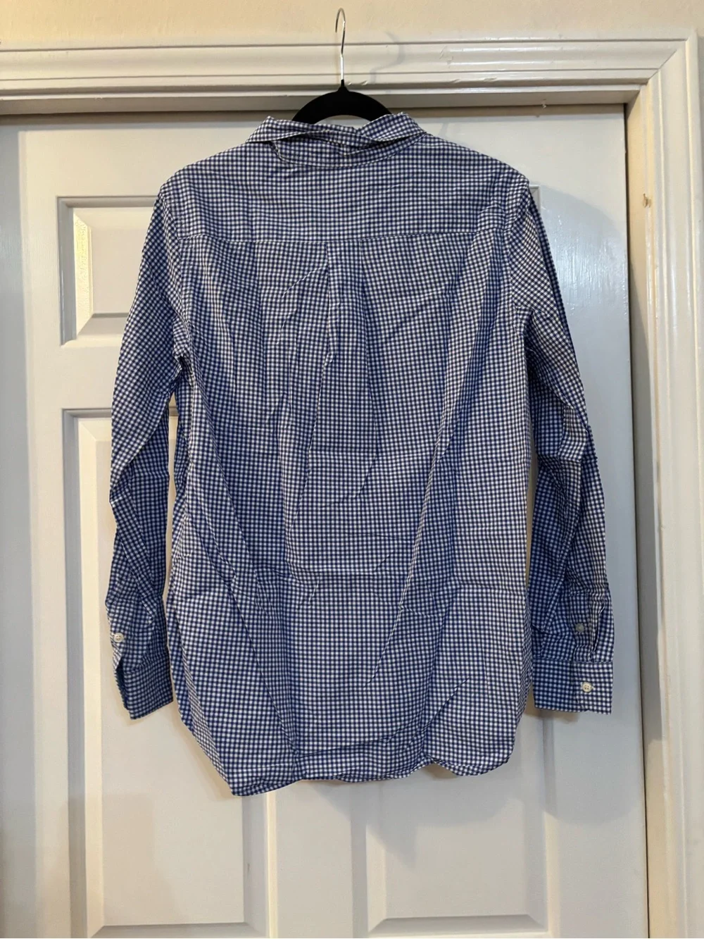Ralph Lauren Blue and White Gingham Button-Down Shirt